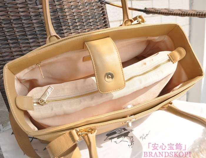 CHANEL（シャネル）トートバッグ/ブラウン/レザー/キャビアスキン(金具:ゴールド)A15206-2