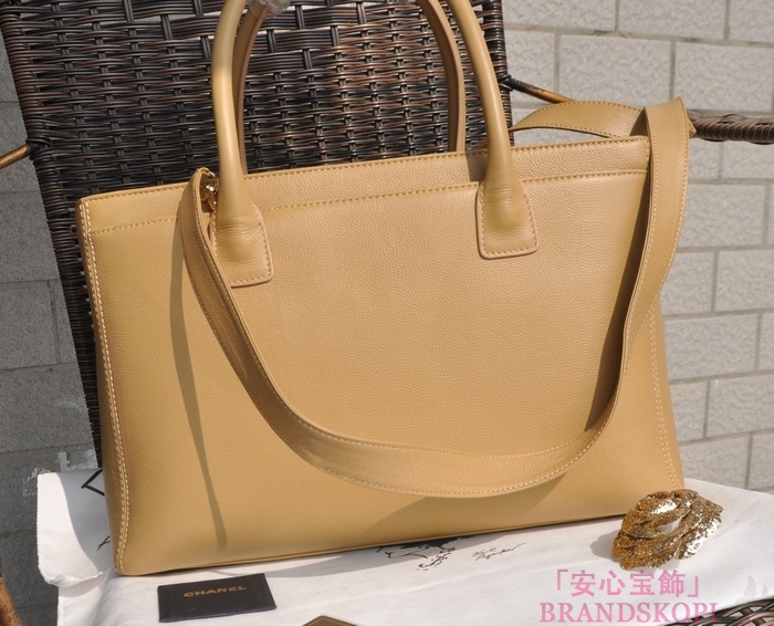 CHANEL（シャネル）トートバッグ/ブラウン/レザー/キャビアスキン(金具:ゴールド)A15206-2