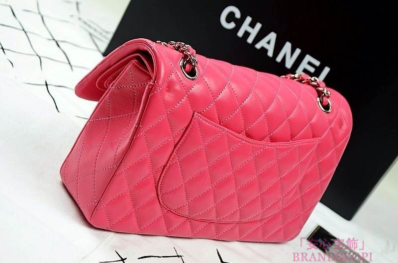 シャネル CHANEL マトラッセライン ラムスキン ショルダーバッグ チェリーピンク A1112