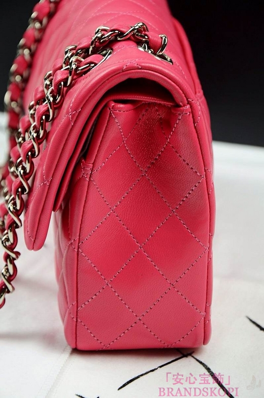 シャネル CHANEL マトラッセライン ラムスキン ショルダーバッグ チェリーピンク A1112