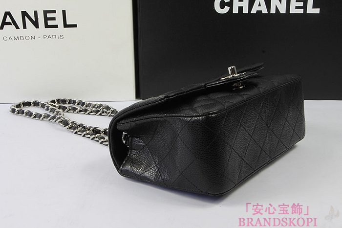 シャネル CHANEL マトラッセライン キャビアスキン ショルダーバッグ ブラック×ゴールド金具/シルバー金具 A1119