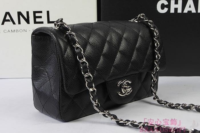 シャネル CHANEL マトラッセライン キャビアスキン ショルダーバッグ ブラック×ゴールド金具/シルバー金具 A1119