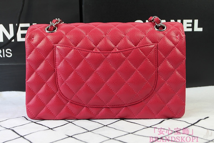 シャネル CHANEL マトラッセライン キャビアスキン ショルダーバッグ ローズ×シルバー金具 A1112