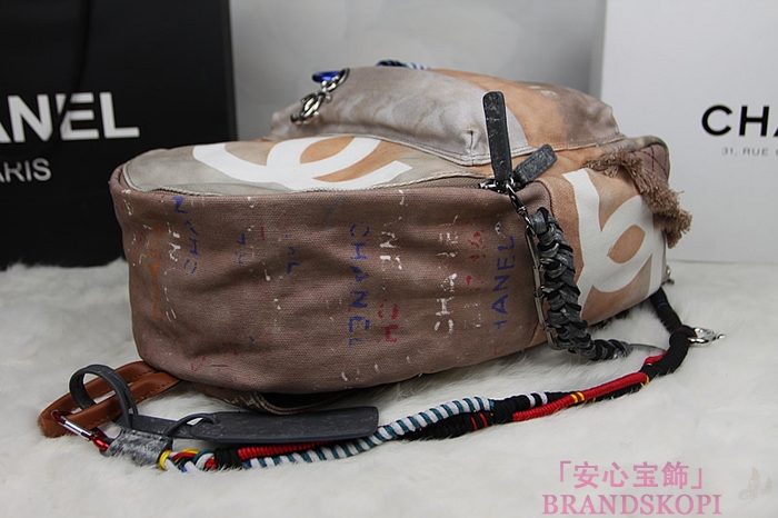シャネル リュック プリント キャンバス バックパック ココマーク 2014春夏コレクション A92352 / A92318
