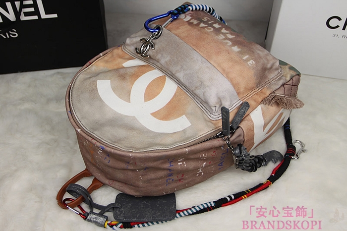シャネル リュック プリント キャンバス バックパック ココマーク 2014春夏コレクション A92352 / A92318