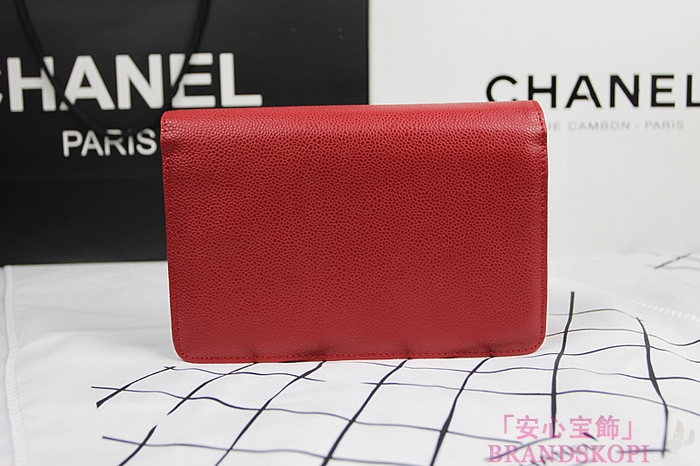 シャネル ショルダーバッグ/チェーンウォレット CHANEL 財布/長財布 ココマーク レザー キャビア P.レッド A48654 Y01588 0A010