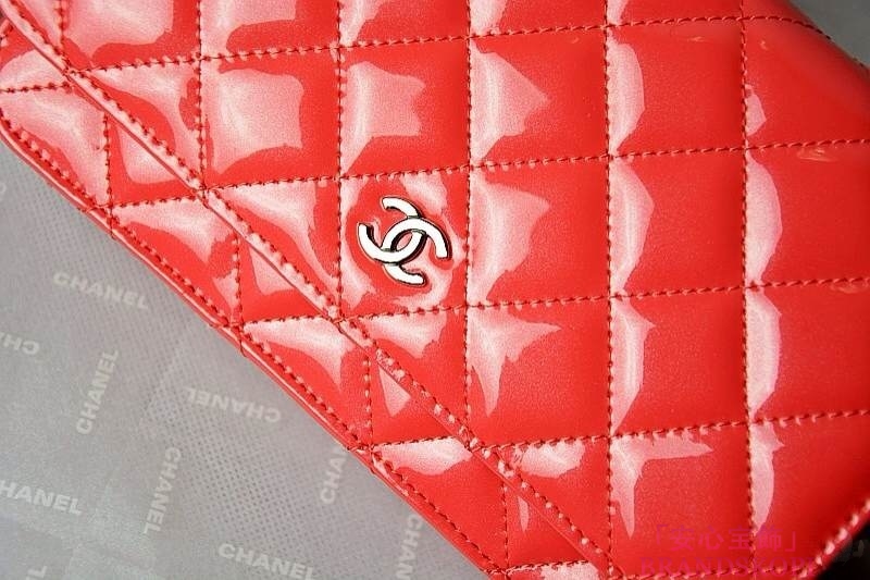 CHANEL(シャネル)/チェーンウォレット/ショルダーバッグ/オレンジ/エナメル/A33814 Y09134 99595