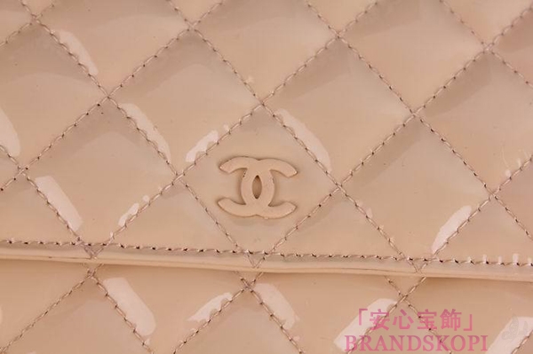 CHANEL(シャネル)/チェーンウォレット/ショルダーバッグ/べージュ/エナメル/A33814-16