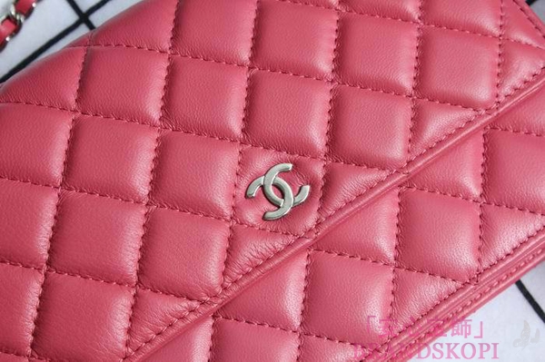 CHANEL(シャネル)/チェーンウォレット/ショルダーバッグ/ピンク/エナメル/A33814-15