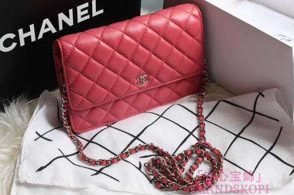 CHANEL(シャネル)/チェーンウォレット/ショルダーバッグ/ピンク/エナメル/A33814-15