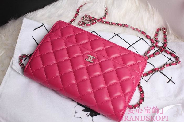 CHANEL(シャネル)/チェーンウォレット/ショルダーバッグ/ピンク/エナメル/A33814-14