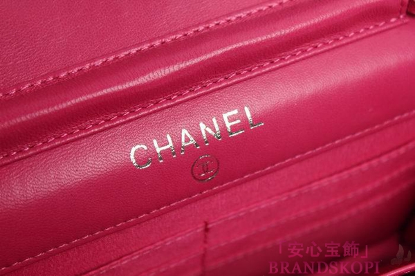 CHANEL(シャネル)/チェーンウォレット/ショルダーバッグ/ピンク/エナメル/A33814-14