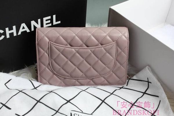 CHANEL(シャネル)/チェーンウォレット/ショルダーバッグ/ライトパープル/エナメル/A33814-9