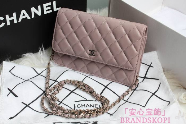CHANEL(シャネル)/チェーンウォレット/ショルダーバッグ/ライトパープル/エナメル/A33814-9