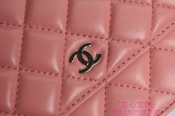 CHANEL(シャネル)/チェーンウォレット/ショルダーバッグ/パステルピンク/エナメル/A33814-8