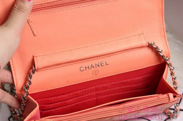 CHANEL(シャネル)/チェーンウォレット/ショルダーバッグ/パステルピンク/エナメル/A33814-7