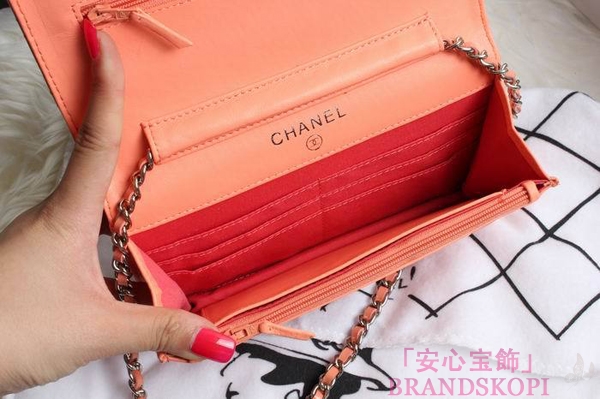 CHANEL(シャネル)/チェーンウォレット/ショルダーバッグ/パステルピンク/エナメル/A33814-7