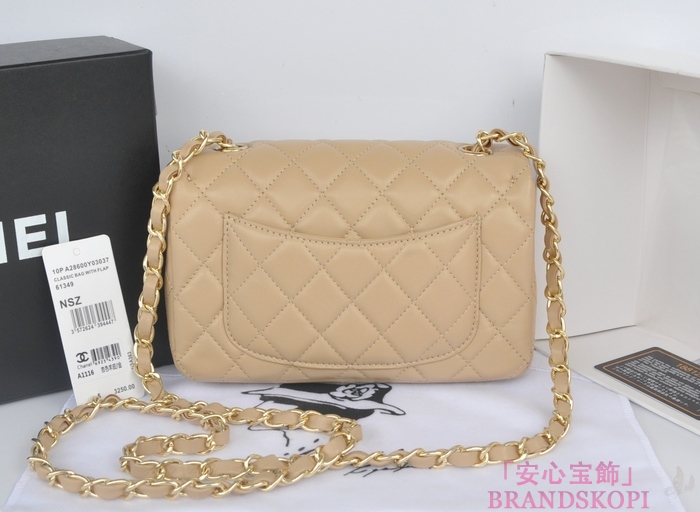 シャネル CHANEL マトラッセライン ラムスキン ショルダーバッグ ライトブラウン  A1116-13