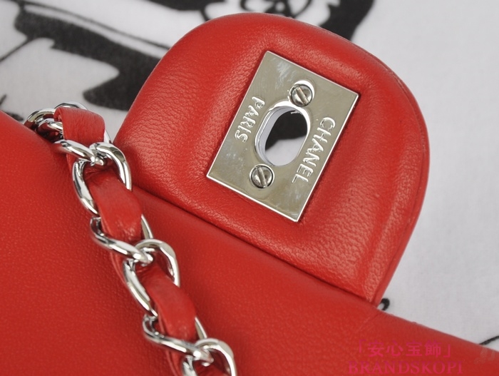 シャネル CHANEL マトラッセライン ラムスキン ショルダーバッグ レッド  A1116-12