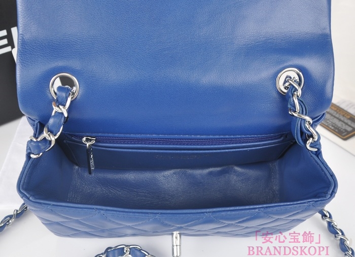 シャネル CHANEL マトラッセライン ラムスキン ショルダーバッグ ブルー  A1116-11