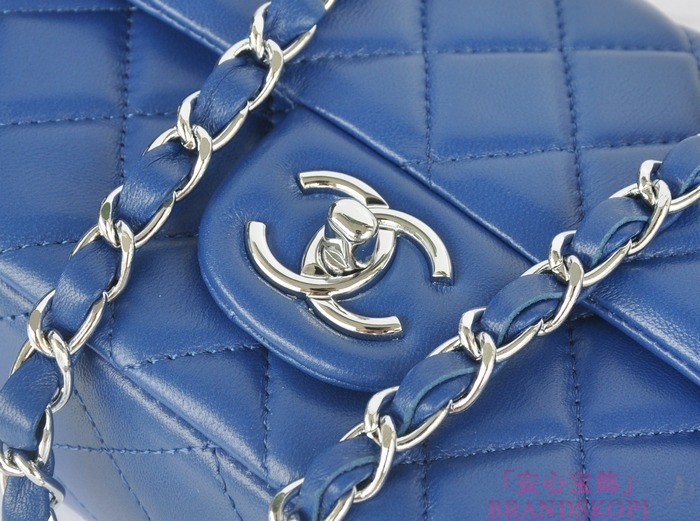 シャネル CHANEL マトラッセライン ラムスキン ショルダーバッグ ブルー  A1116-11