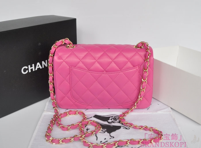 シャネル CHANEL マトラッセライン ラムスキン カラーストーン ショルダーバッグ ピンク＆シャンパンゴールド A49258-3