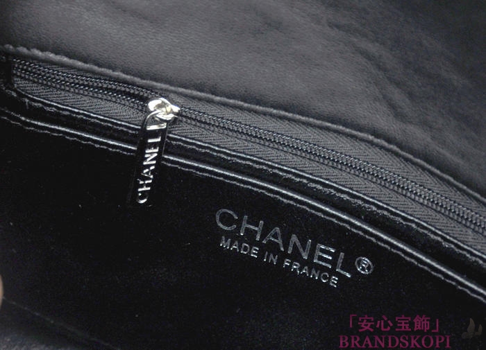 シャネル CHANEL マトラッセライン エナメル ショルダーバッグ ブラック A1116-6