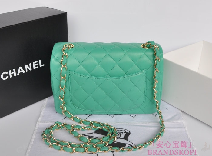 シャネル CHANEL マトラッセライン ラムスキン ショルダーバッグ ライトグリーン A1116-2