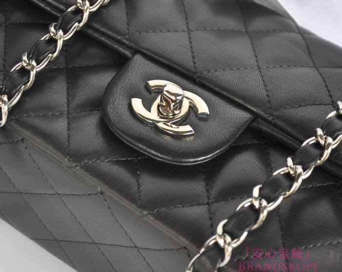 シャネル CHANEL マトラッセライン ラムスキン ショルダーバッグ ブラック A1116