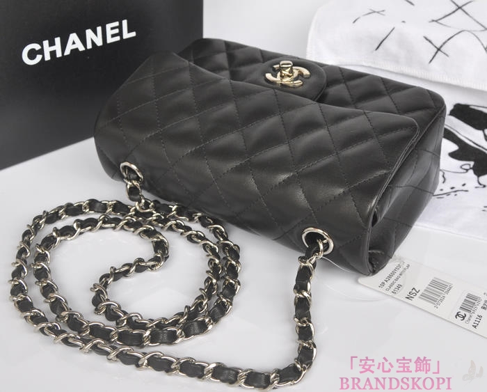 シャネル CHANEL マトラッセライン ラムスキン ショルダーバッグ ブラック A1116