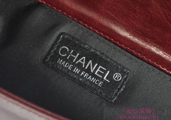 シャネル CHANEL ラムスキン ショルダーバッグ ガーネット A66381-2