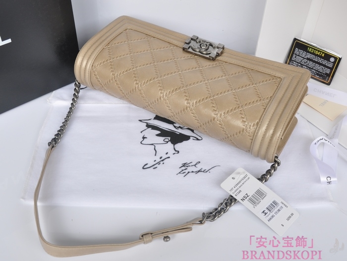 シャネル CHANEL ラムスキン ショルダーバッグ ビソーネ A66381-1