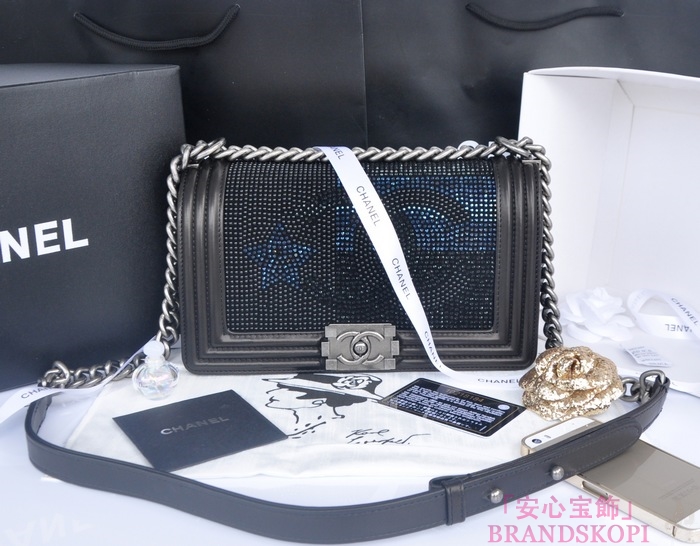CHANEL  シャネル ボーイシャネル　ローズフォンセ ビジューデザイン A67086-10 ヴィンテージ金具