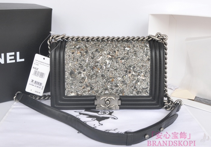 CHANEL  シャネル ボーイシャネル　ローズフォンセ ビジューデザイン A67086-9 ヴィンテージ金具