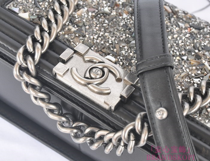 CHANEL  シャネル ボーイシャネル　ローズフォンセ ビジューデザイン A67086-9 ヴィンテージ金具