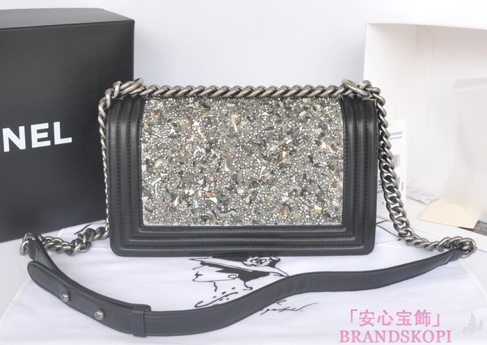 CHANEL  シャネル ボーイシャネル　ローズフォンセ ビジューデザイン A67086-9 ヴィンテージ金具