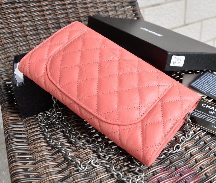 シャネル CHANEL ラムスキン ショルダーバッグ ピンク 四キット A91808-2
