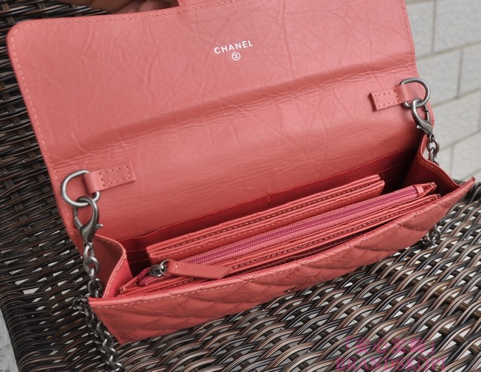 シャネル CHANEL ラムスキン ショルダーバッグ ピンク 四キット A91808-2