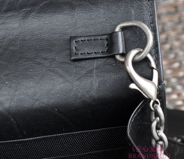 シャネル CHANEL ラムスキン ショルダーバッグ ブラック 四キット A91808