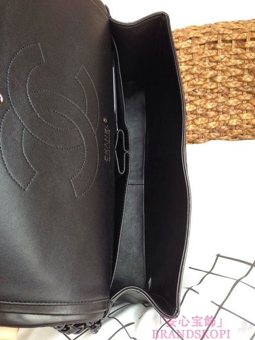 CHANEL(シャネル) マトラッセ Wフラップ チェーンバッグ ラムスキン A1113/A1112 黒 ブラック金具