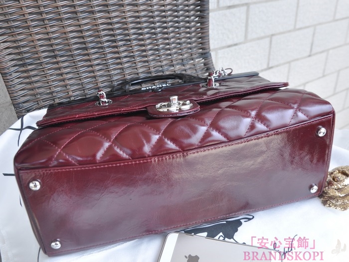 シャネル CHANEL トートバッグ&ショルダーバッグ  ワインレッド A5661-1
