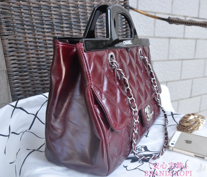 シャネル CHANEL トートバッグ&ショルダーバッグ  ワインレッド A5661-1