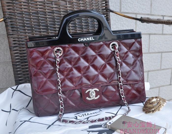 シャネル CHANEL トートバッグ&ショルダーバッグ  ワインレッド A5661-1