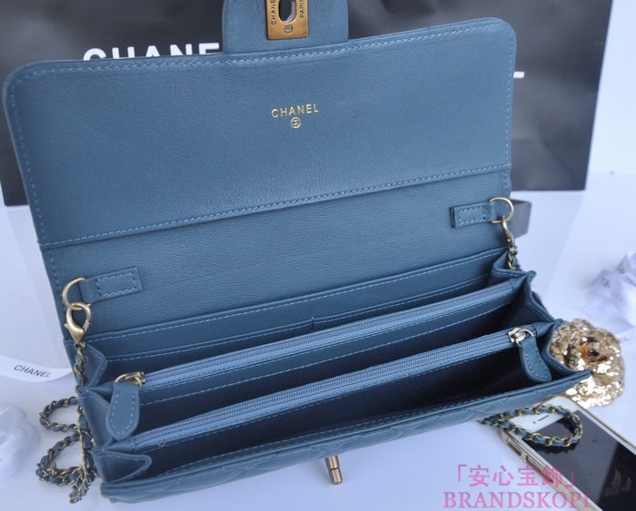 シャネル CHANEL マトラッセライン A50041-4 バッグ ショルダーバッグ レディース ライトブルー ラムスキン クラッチ