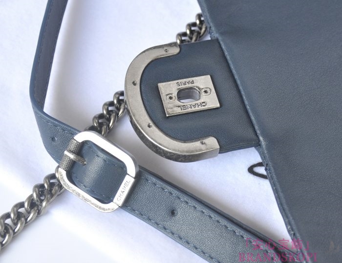 CHANEL/シャネル 金具付きチェーンショルダーバッグ ブリュエッテ×シルバーアンティーク  A67824-1