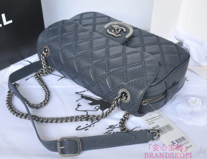 CHANEL/シャネル 金具付きチェーンショルダーバッグ ブリュエッテ×シルバーアンティーク  A67824-1
