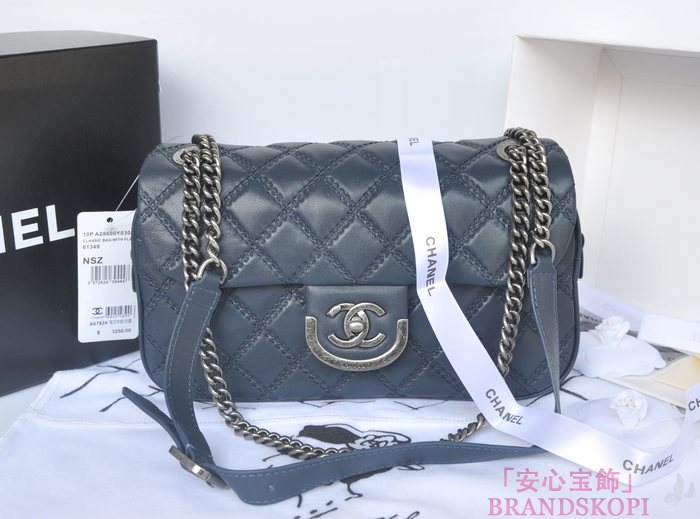 CHANEL/シャネル 金具付きチェーンショルダーバッグ ブリュエッテ×シルバーアンティーク  A67824-1