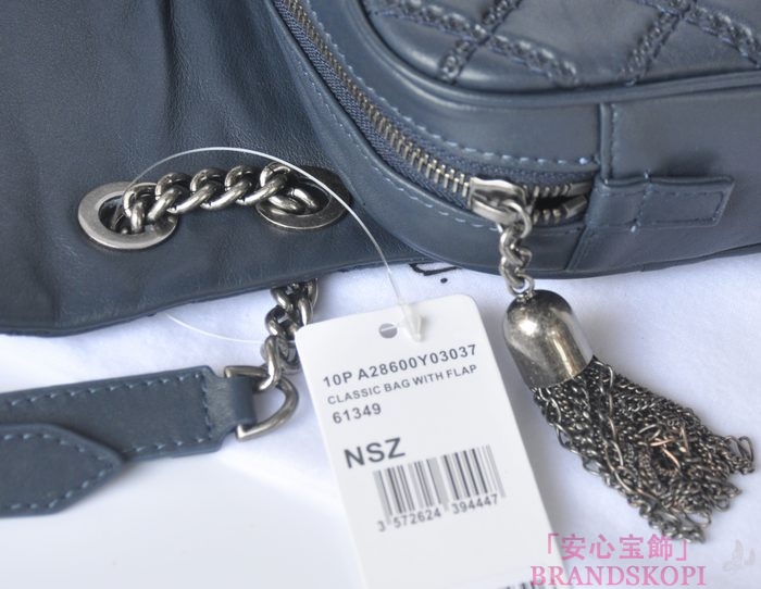 CHANEL/シャネル 金具付きチェーンショルダーバッグ ブリュエッテ×シルバーアンティーク  A67824-1