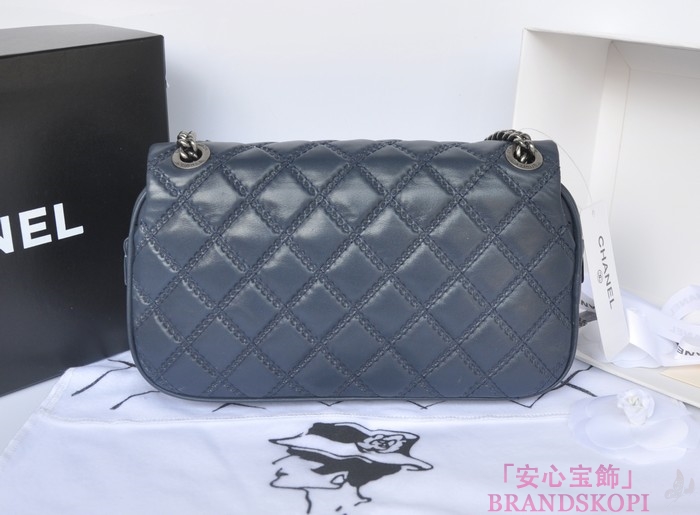 CHANEL/シャネル 金具付きチェーンショルダーバッグ ブリュエッテ×シルバーアンティーク  A67824-1