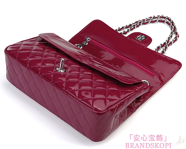 CHANEL/シャネル 金具付きチェーンショルダーバッグ パープル ×シルバー金具 /ゴールド金具 CH042112